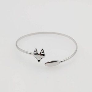 Delicate Wrap Around Fox Bangle Bracelet